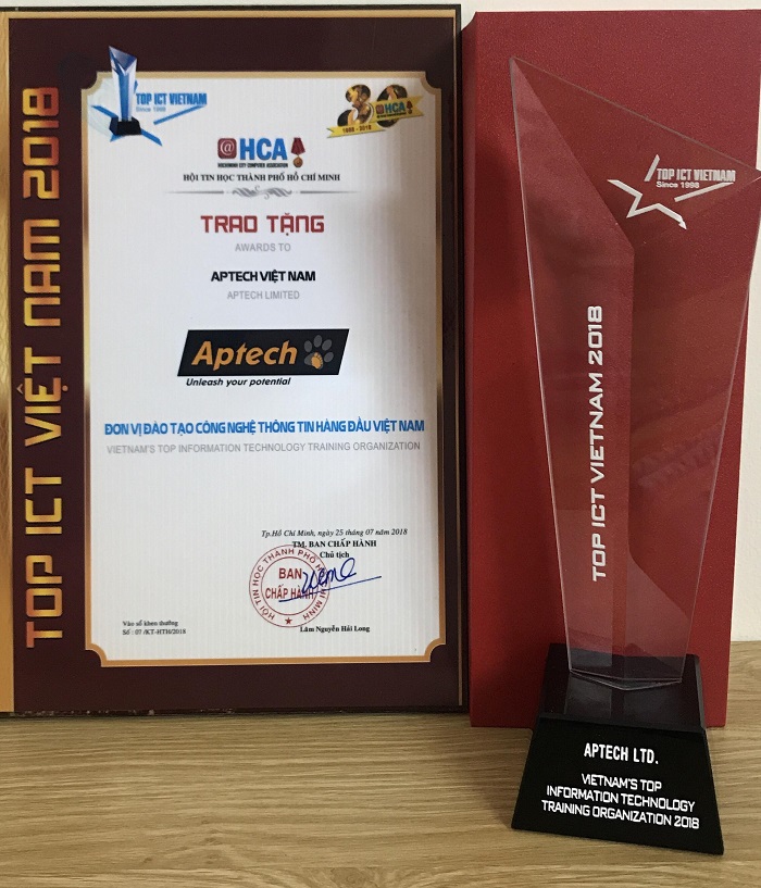 Chúc mừng Aptech đạt giải thưởng Vietnam’s Top Information Technology Training Organization 1