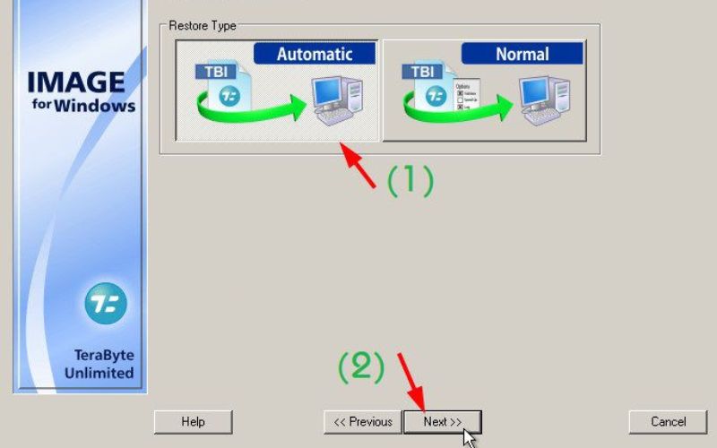 chọn chế độ Automatic rồi nhấn Next