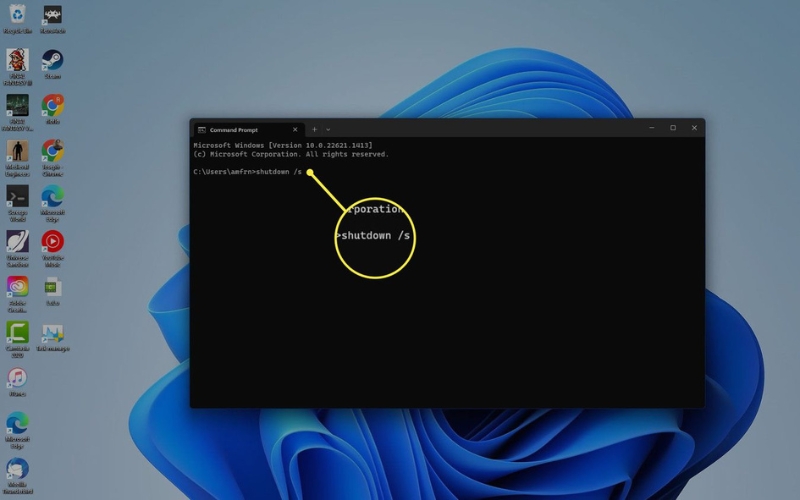 Lệnh Shutdown bằng CMD