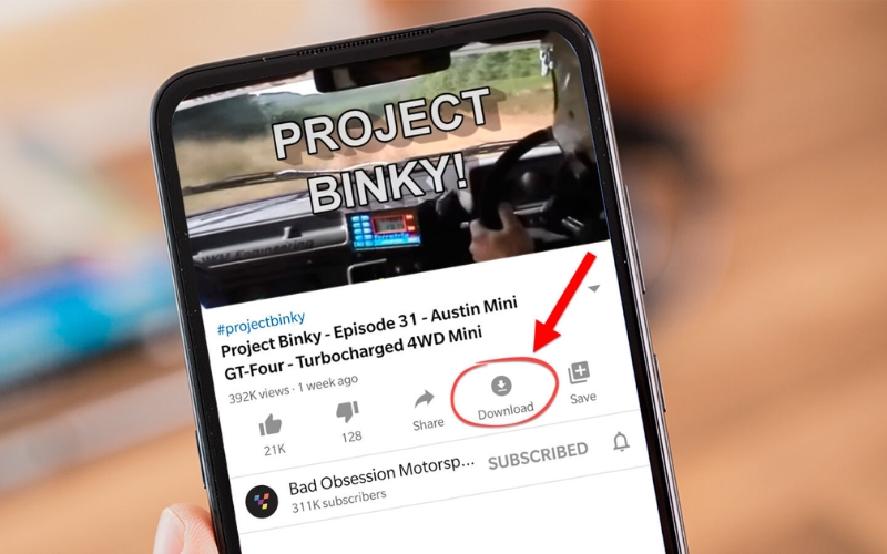 Cách tải video trực tiếp bằng tính năng Tải xuống của YouTube