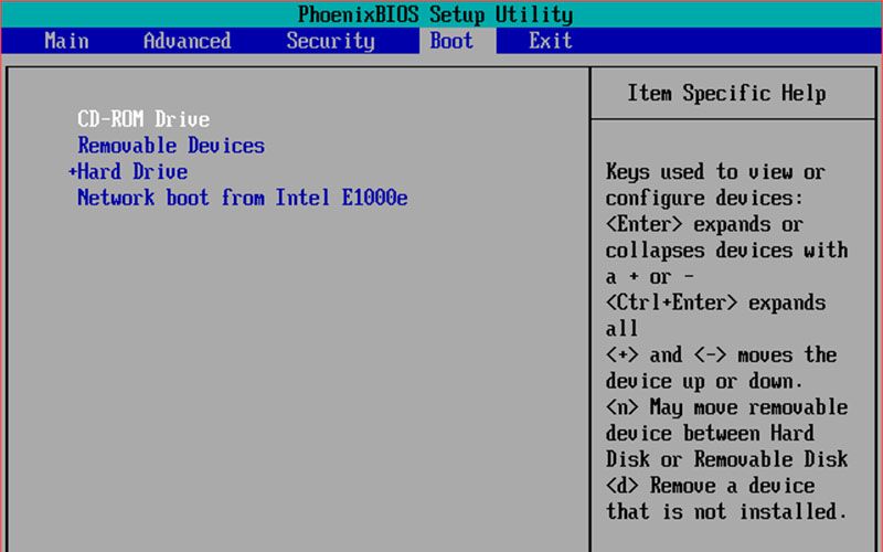 nhấn Boot Menu để chọn khởi động từ USB