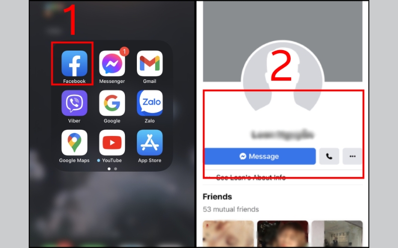 Truy cập vào trang cá nhân Facebook cần report
