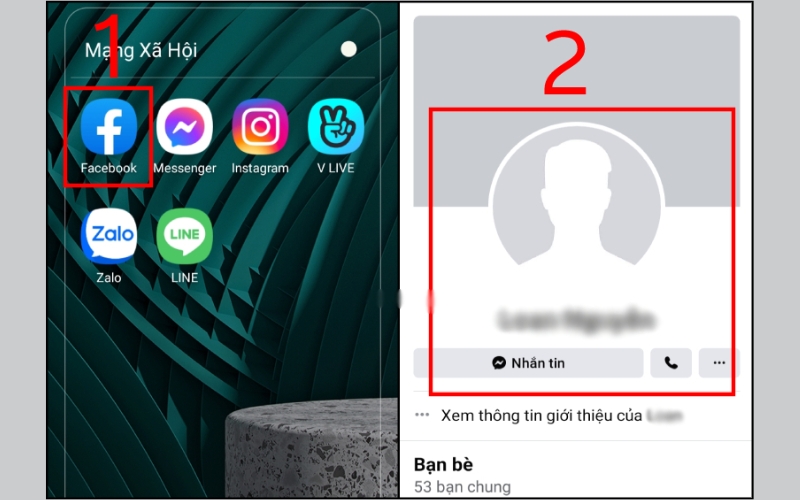 Truy cập vào trang cá nhân Facebook cần report